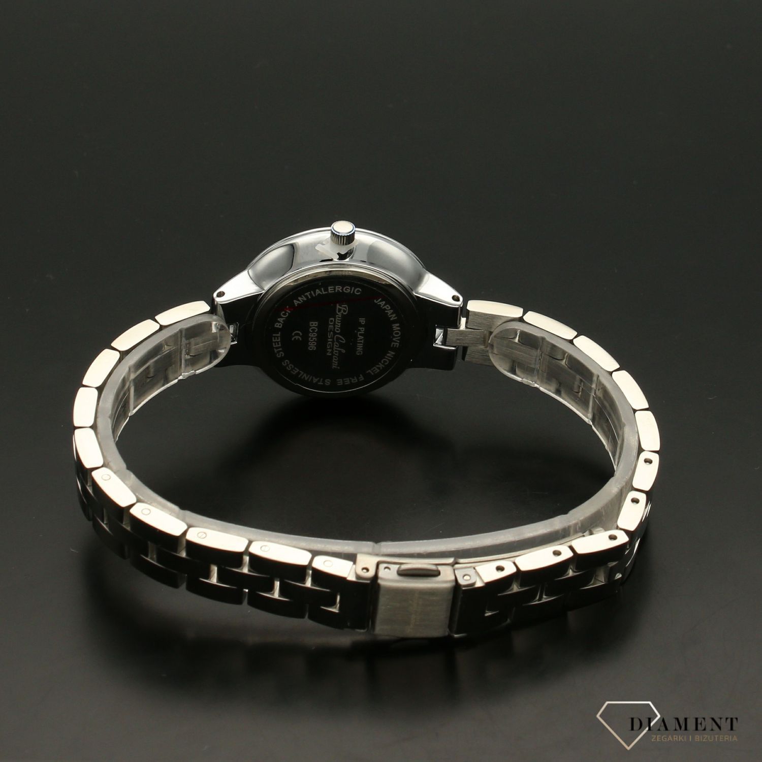 Zegarek damski BRUNO CALVANI srebrny ze złotymi wskazówkami BC9596  SILVER GOLD. Zegarek damski w srebrnej kolorystyce ze złotymi wskazówkami. Zegarek damski wyposażony w mechanizm kwarcowy zasilany (2).jpg